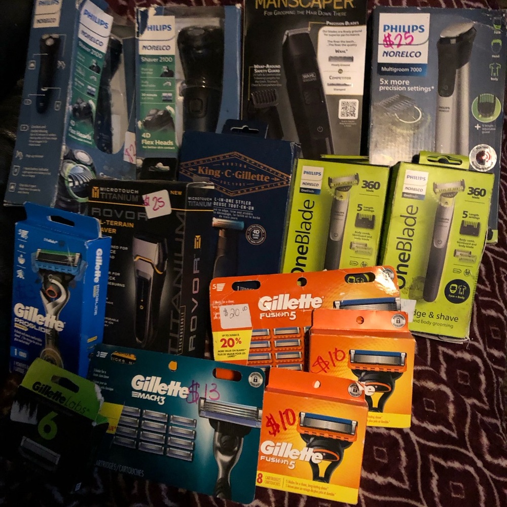 Mens shaving bundle Electric Shaves/Razors/Blades/Trimmers etc.